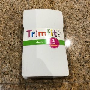 Girls Trimfit Leggings, White, 3 Pack, New